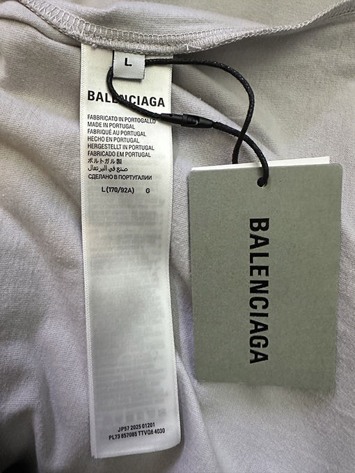 バレンシアガ Balenciaga 3m ジャカードラベル長袖シャツ