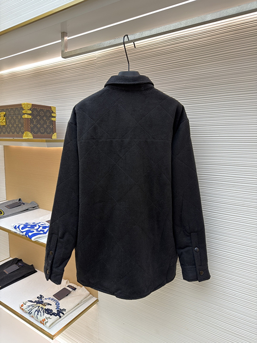 プラダコピー 三角ロゴの襟付きコットンパッド入りジャケット