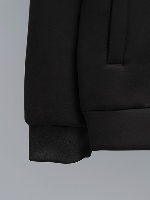 プラダスーパーコピー PRADA 赤いロゴパッチのジップアップフード付きジャケット