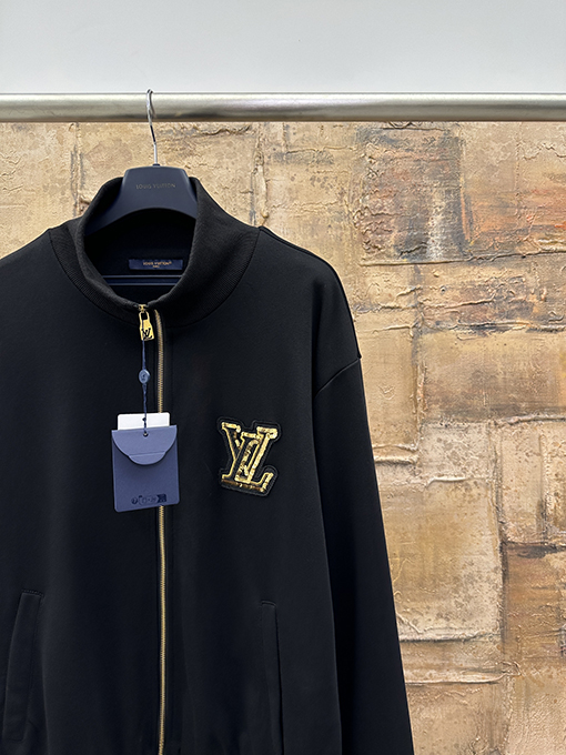 ルイヴィトン スパンコール刺繍ジッパースウェットシャツジャケット