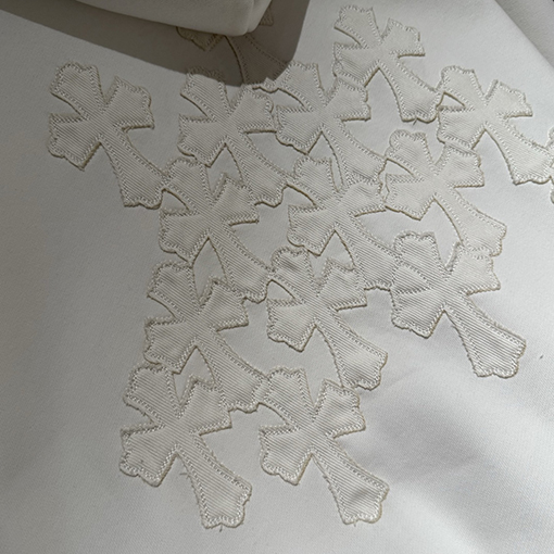 クロムハーツ 新作のフリース裏地付きジップアップスウェットシャツジャケット