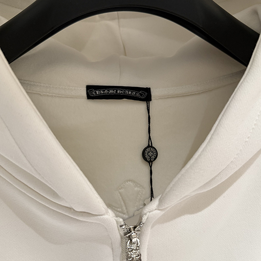 クロムハーツ 新作のフリース裏地付きジップアップスウェットシャツジャケット