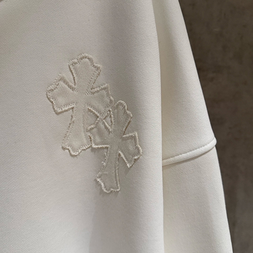 クロムハーツ 新作のフリース裏地付きジップアップスウェットシャツジャケット