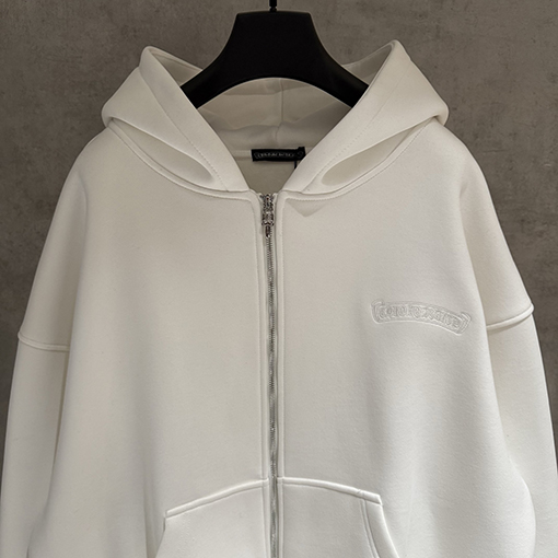 クロムハーツスーパーコピー フリース裏地付きジップアップスウェットシャツジャケット