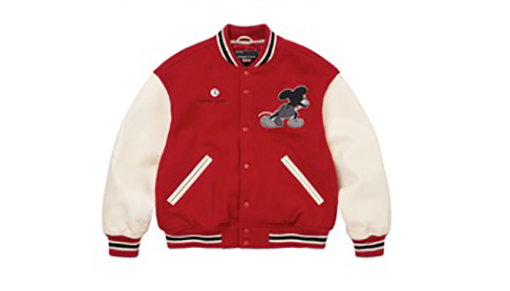 シュプリーム SUPREME NUMBER (N)INE MICKEY VARSITY JACKET ミッキーマウスのベースボールユニフォーム