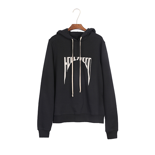 リックオウエンスコピー フード付き刺繍スウェットシャツ