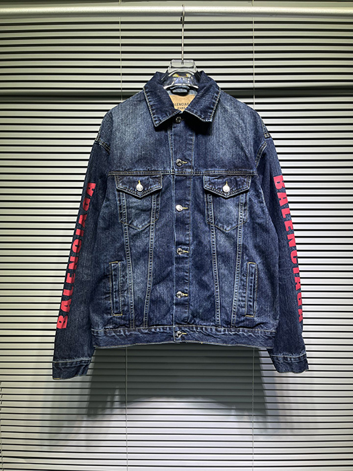 バレンシアガコピー Balenciaga 七夕限定刺繍ハート ルーズデニムジャケット