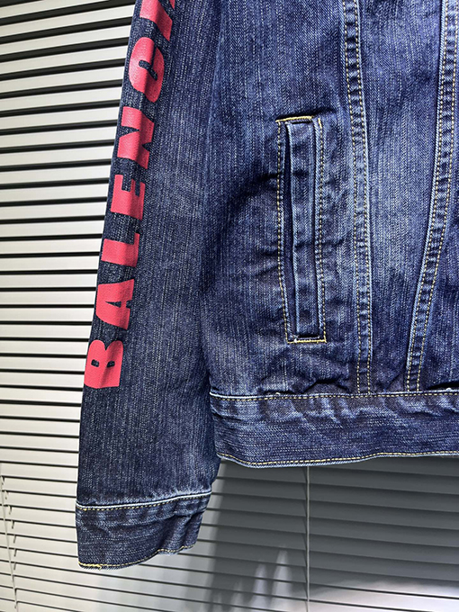 バレンシアガコピー Balenciaga 七夕限定刺繍ハート ルーズデニムジャケット