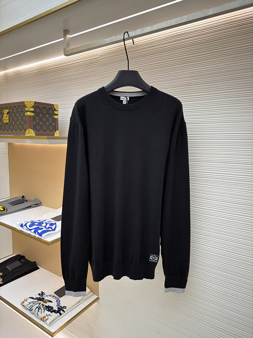 ロエベ 刺繍パッチワークウールニットセーター