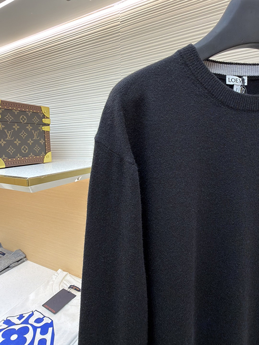 ロエベ 刺繍パッチワークウールニットセーター