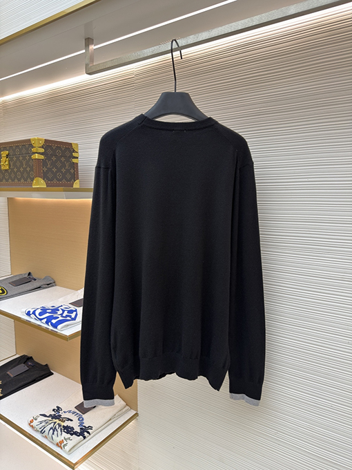 ロエベ 刺繍パッチワークウールニットセーター