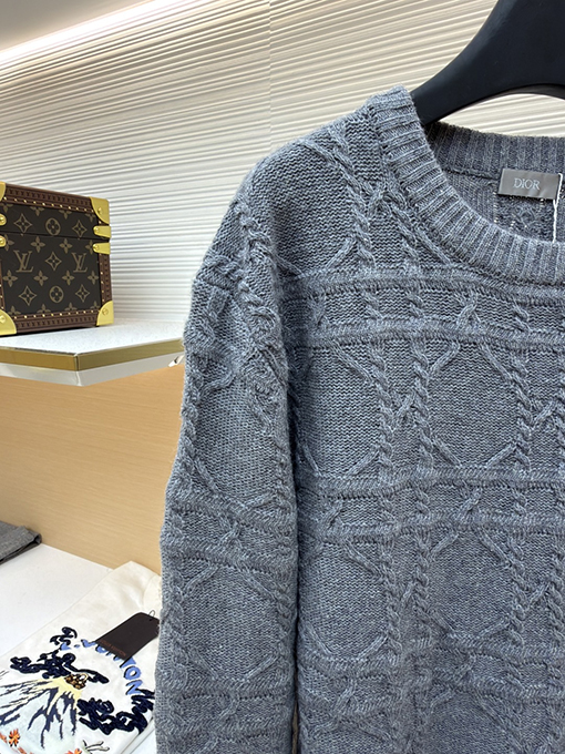 ディオール カシミア生地のカナージュニットセーター