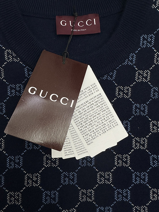 グッチコピー 両面ウール総柄ジャカードシリーズ クルーネック厚セーター