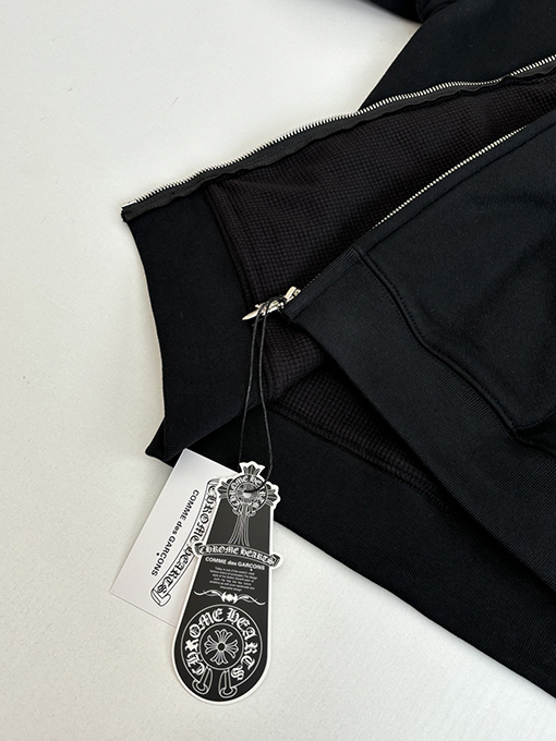 クロムハーツスーパーコピー ブラックスカル ジップアップ フード付きスウェットシャツ