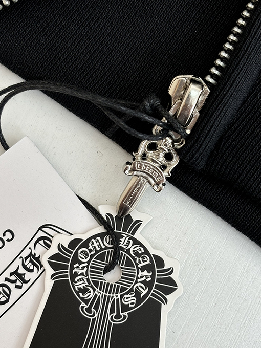 クロムハーツスーパーコピー ブラックスカル ジップアップ フード付きスウェットシャツ