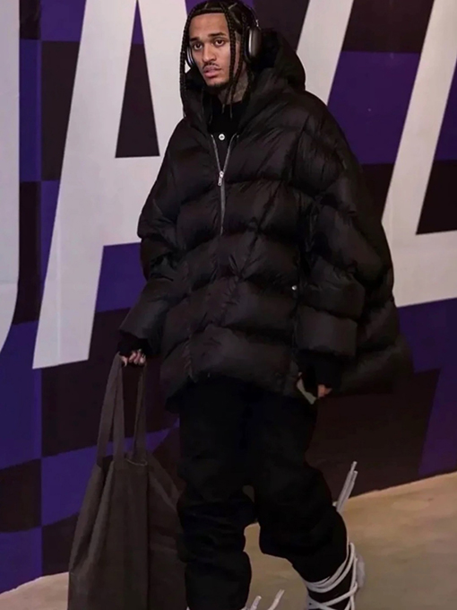 リックオウエンスコピー 黒のダウンジャケット