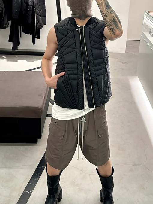 リックオウエンス ベストとダウンジャケット