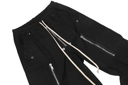 リックオウエンス ワイドレッグのモップ掛けまでの長さのワークパンツ