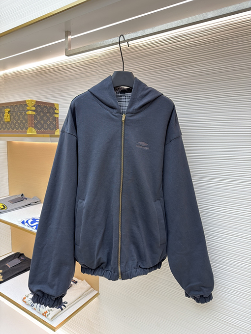 バレンシアガ Balenciaga 3M チェック柄刺繍リバーシブルジャケット