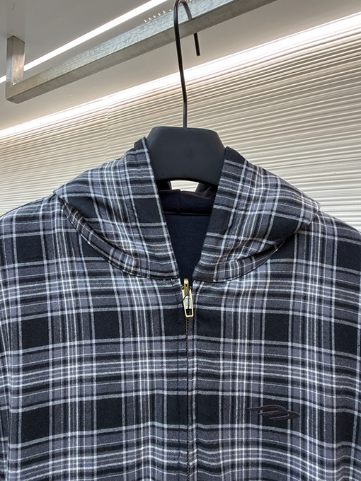 バレンシアガ Balenciaga 3M チェック柄刺繍リバーシブルジャケット