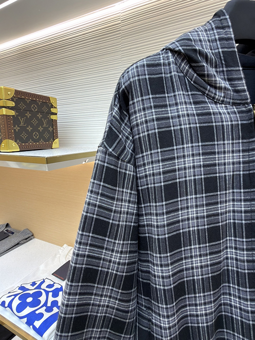 バレンシアガ Balenciaga 3M チェック柄刺繍リバーシブルジャケット