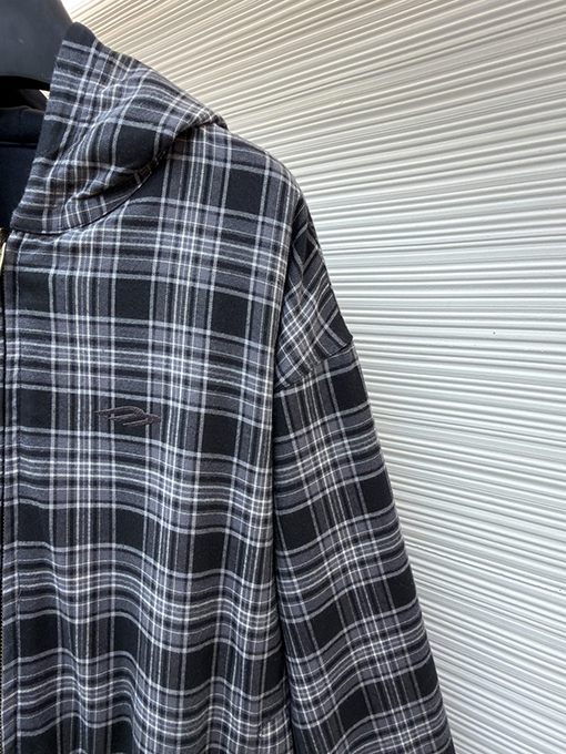 バレンシアガ Balenciaga 3M チェック柄刺繍リバーシブルジャケット