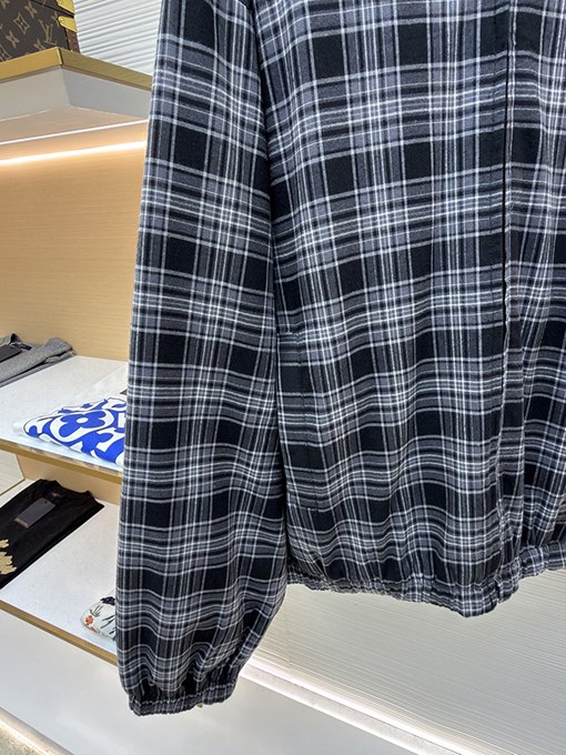 バレンシアガ Balenciaga 3M チェック柄刺繍リバーシブルジャケット