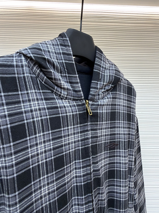 バレンシアガ Balenciaga 3M チェック柄刺繍リバーシブルジャケット