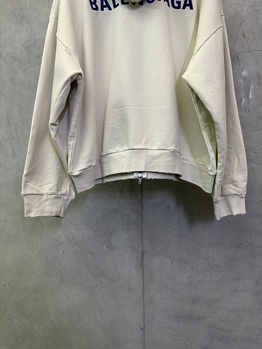 バレンシアガコピー Balenciaga オーキッド刺繍フード付きジップアップスウェットシャツジャケット