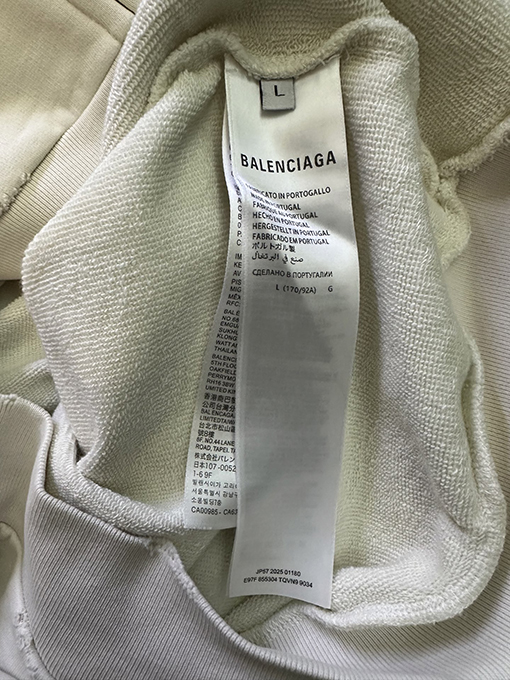 バレンシアガコピー Balenciaga オーキッド刺繍フード付きジップアップスウェットシャツジャケット