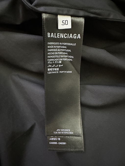 バレンシアガ Balenciaga ドミトリー25 ホワイトアクリルテープレタープリントシャツ