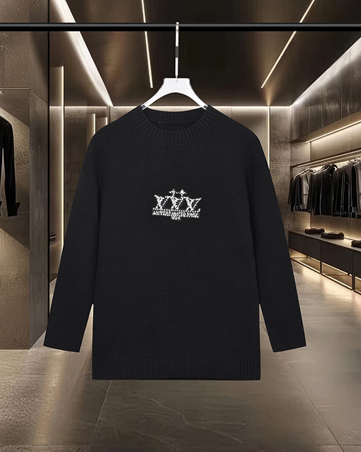 ルイヴィトン 胸元にクラシックなモノグラムロゴパール刺繍のセーター