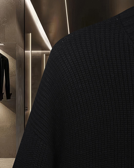 ルイヴィトン 胸元にクラシックなモノグラムロゴパール刺繍のセーター