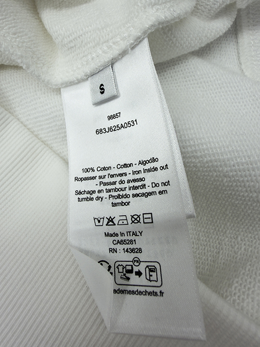 ディオールコピー 四つ葉の刺繍入りクルーネックスウェットシャツ