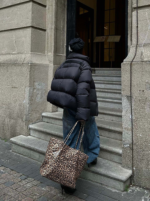 リックオウエンス 斜めジッパーダウンジャケット