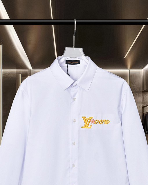 ルイヴィトン LV 刺繍ロゴ長袖シャツ