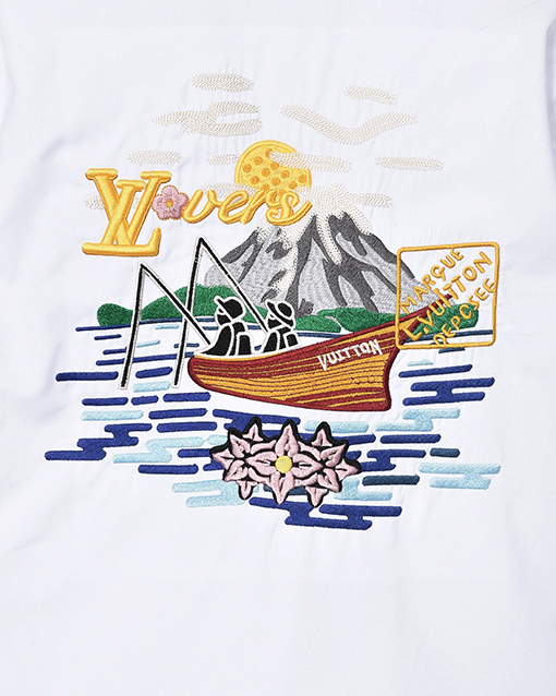 ルイヴィトン LV 刺繍ロゴ長袖シャツ