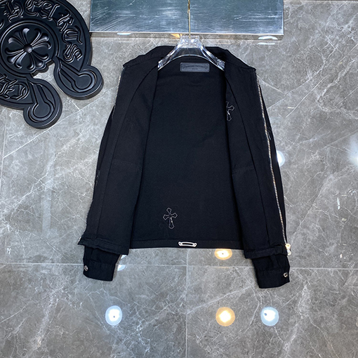 クロムハーツスーパーコピー クロス柄ジャカード刺繍デニムジャケット