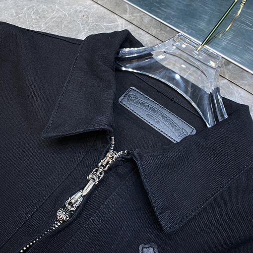 クロムハーツスーパーコピー クロス柄ジャカード刺繍デニムジャケット