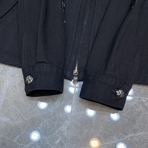 クロムハーツスーパーコピー クロス柄ジャカード刺繍デニムジャケット