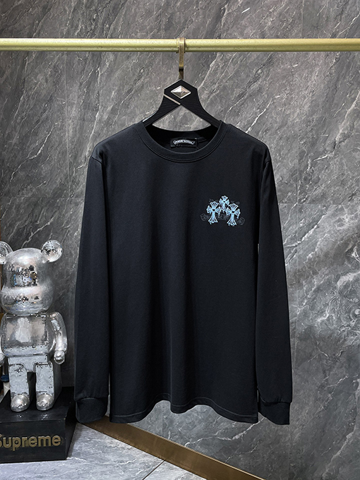 クロムハーツ ファッショナブルなヘビーデューティークロス刺繍長袖シャツ