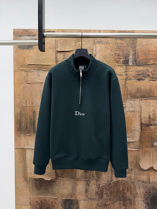 ディオール Dior 刺繍入りレターハーフジップスウェットシャツ