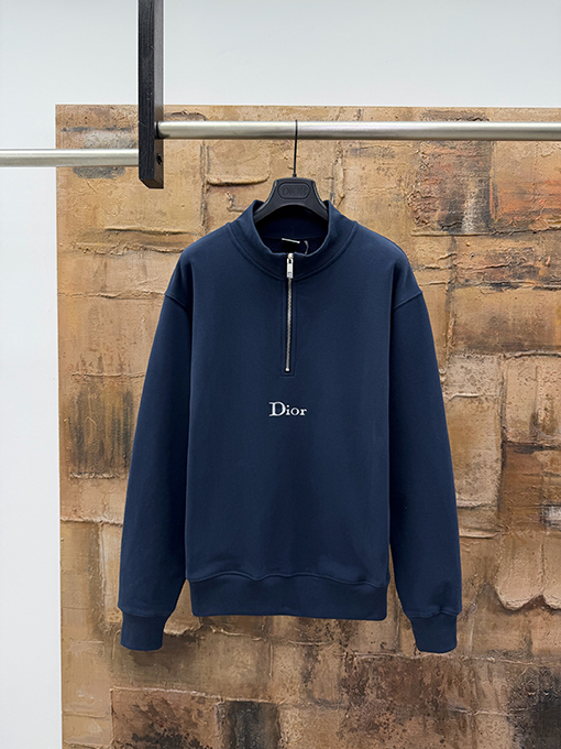 ディオール Dior 刺繍入りレターハーフジップスウェットシャツ