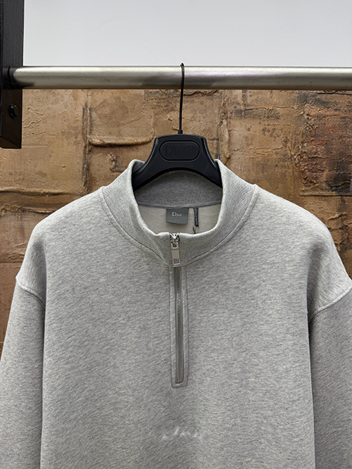 ディオール Dior 刺繍入りレターハーフジップスウェットシャツ