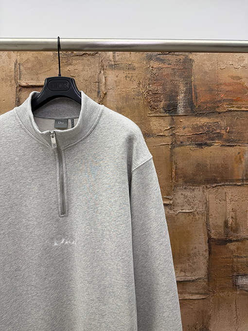 ディオール Dior 刺繍入りレターハーフジップスウェットシャツ