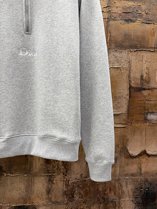 ディオール Dior 刺繍入りレターハーフジップスウェットシャツ