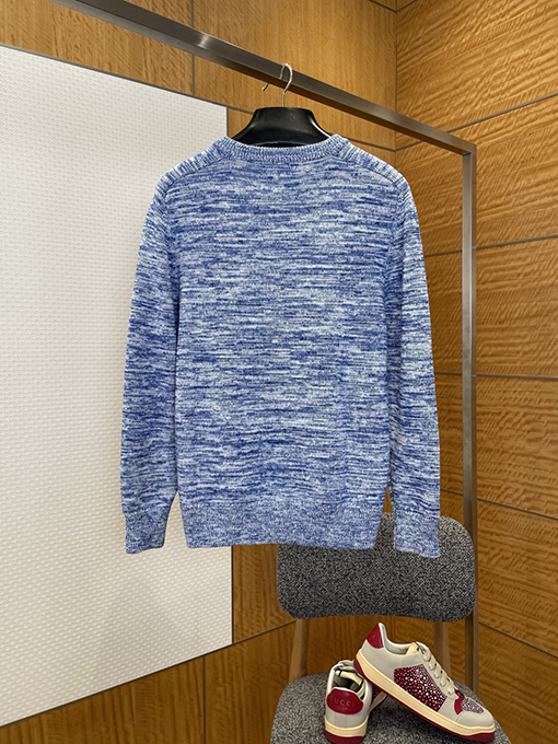 セリーヌ ミックスカラー織り刺繍クルーネックセーター