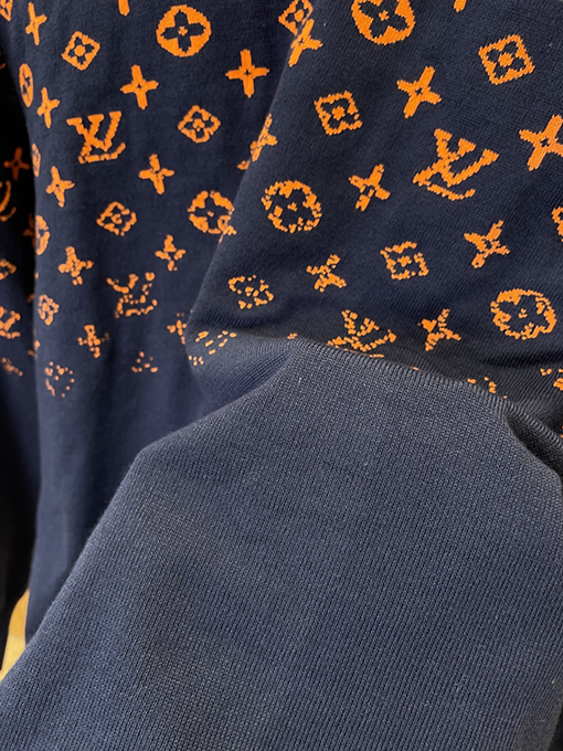 ルイヴィトン クラシックなグラデーションジャカードラウンドネックニットセーター