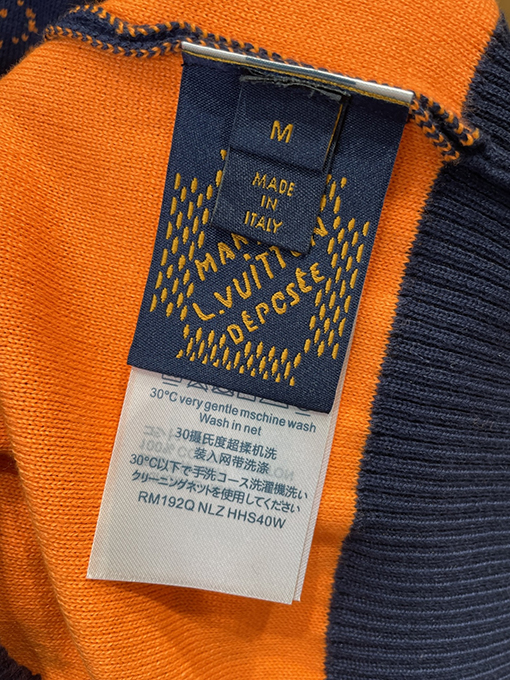 ルイヴィトン クラシックなグラデーションジャカードラウンドネックニットセーター