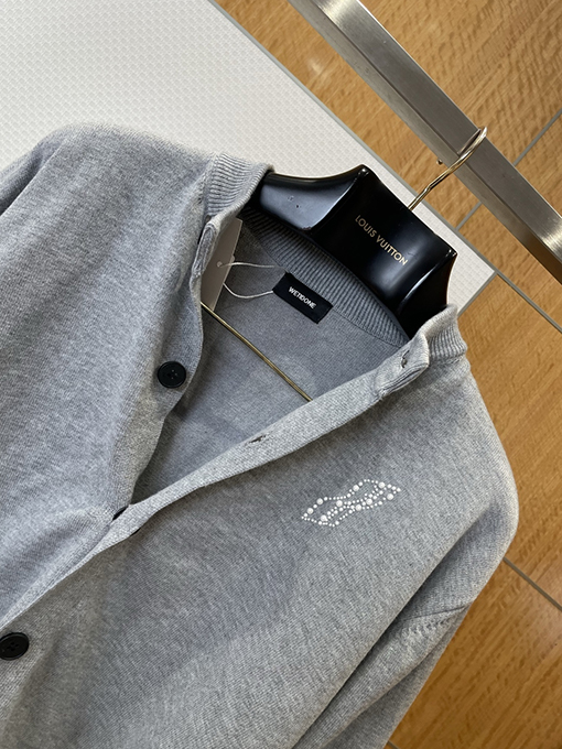 ワイスリー WE11DONE ビーズロゴニットカーディガン